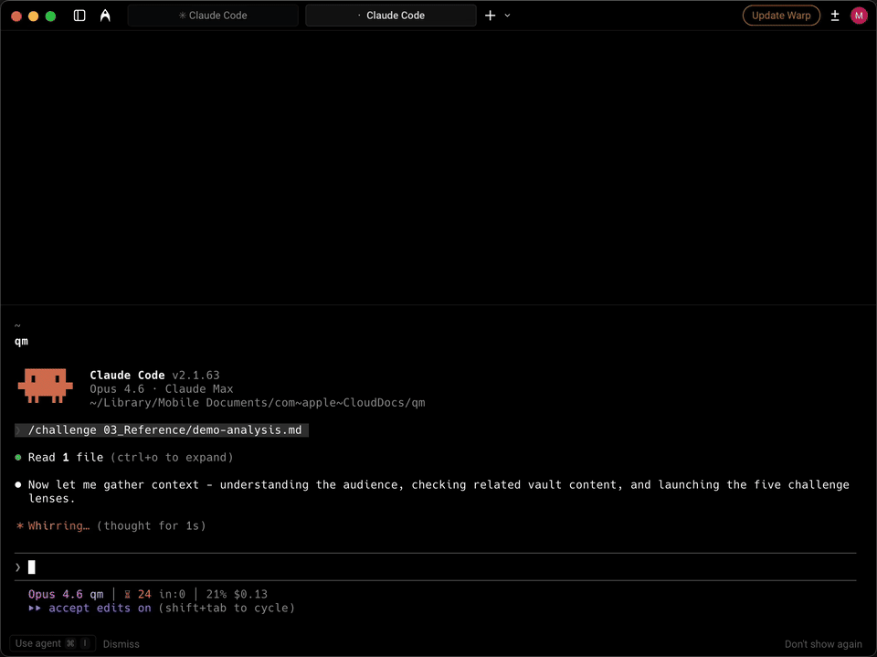 /challenge demo - 5 parallel red-team agents analysing a document